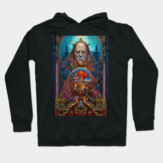 Aleister Crowley The Great Beast of Thelema painted in a Surrealist and Impressionist style Hoodie by hclara23